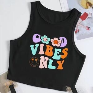 Good Vibes Only Y2k Crop Top